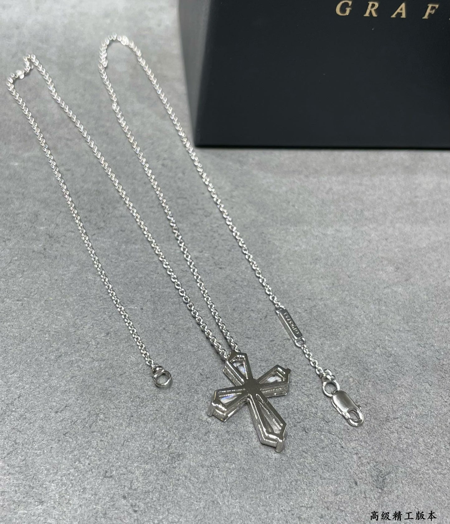 Ice Flower Cross Silver Necklace XLA313