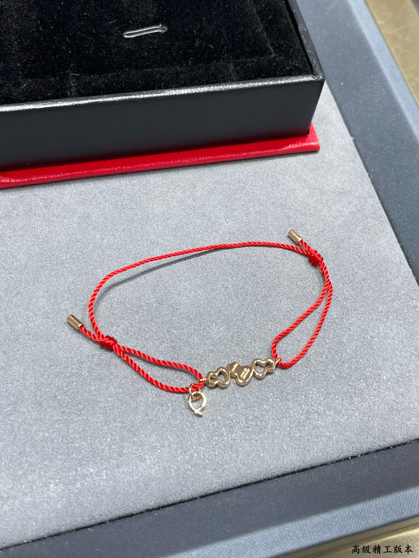 V Golden Qilin Three Gourd Red Rope Bracelet SLA146