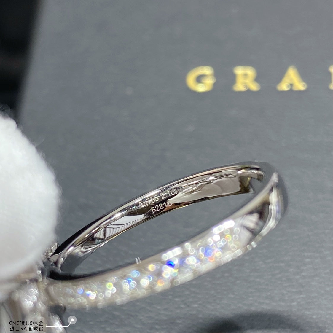v gold full diamond bow ring jza136