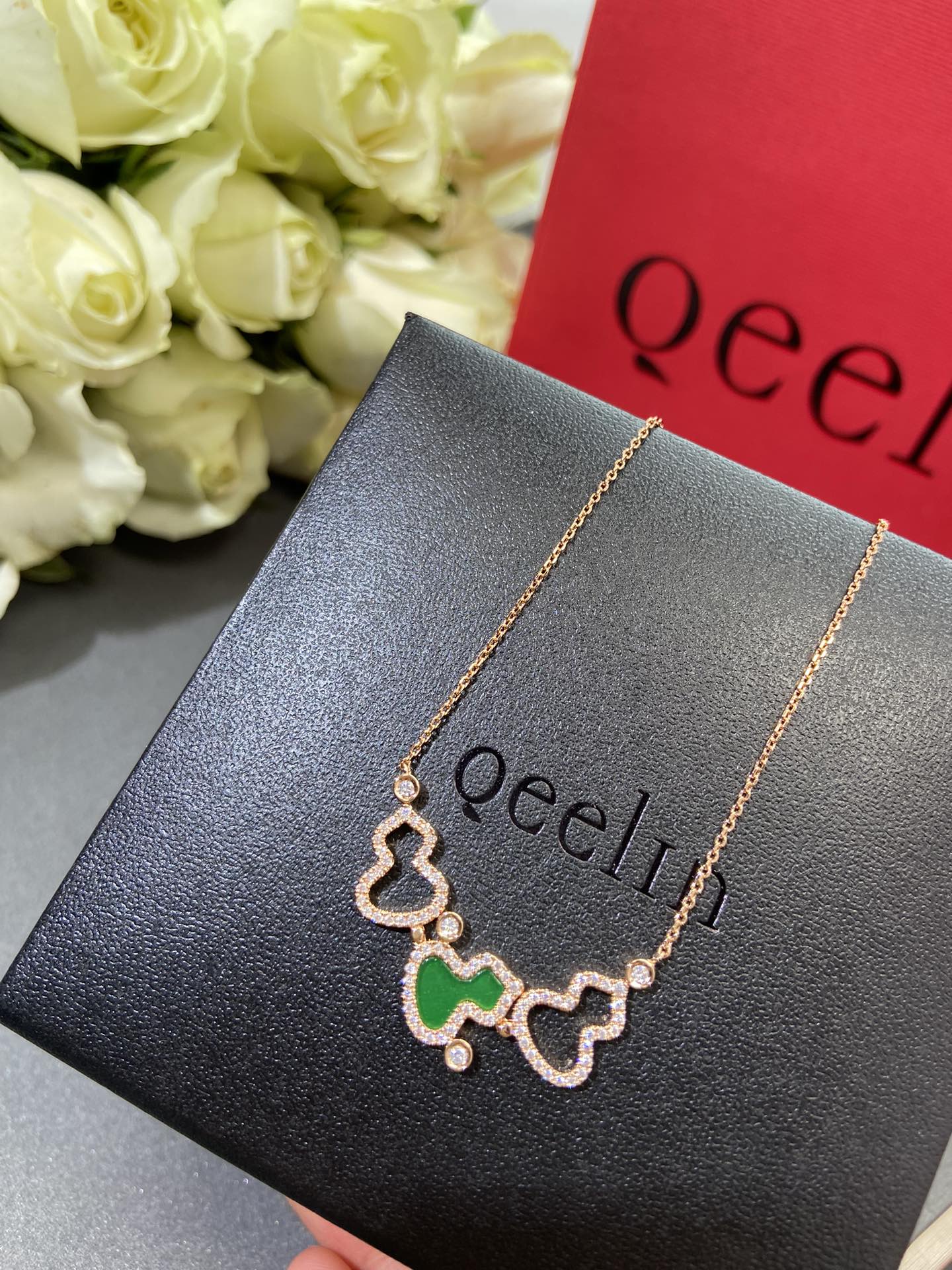 Queelin Kirin Gourd Gold Necklace XLA255