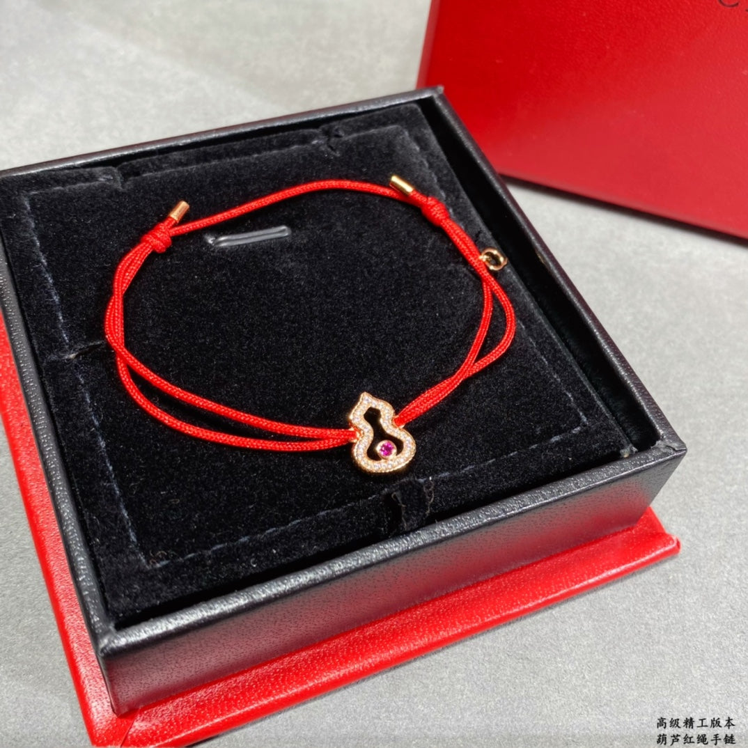 Qeelin Kirin Gourd Red Rope Bracelet SLA127