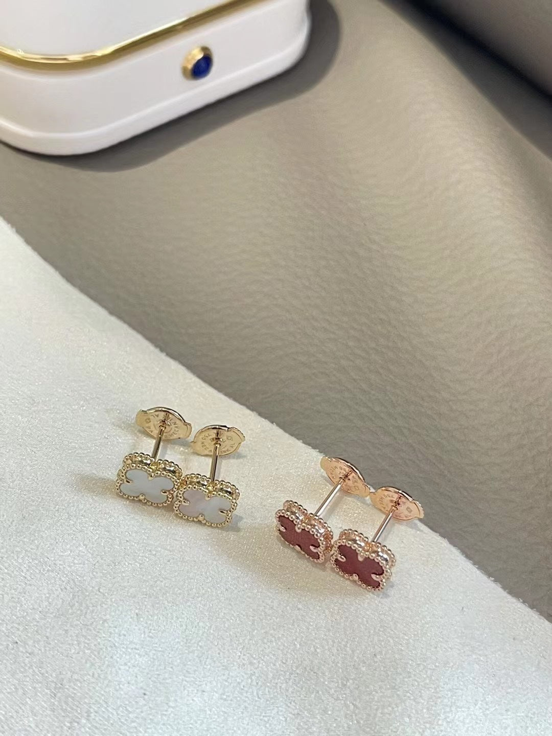 vca small 9mm earnail red agate earrings eha385