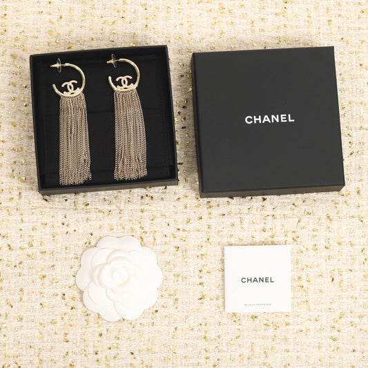 CHA tassel double C gold earrings EHA426