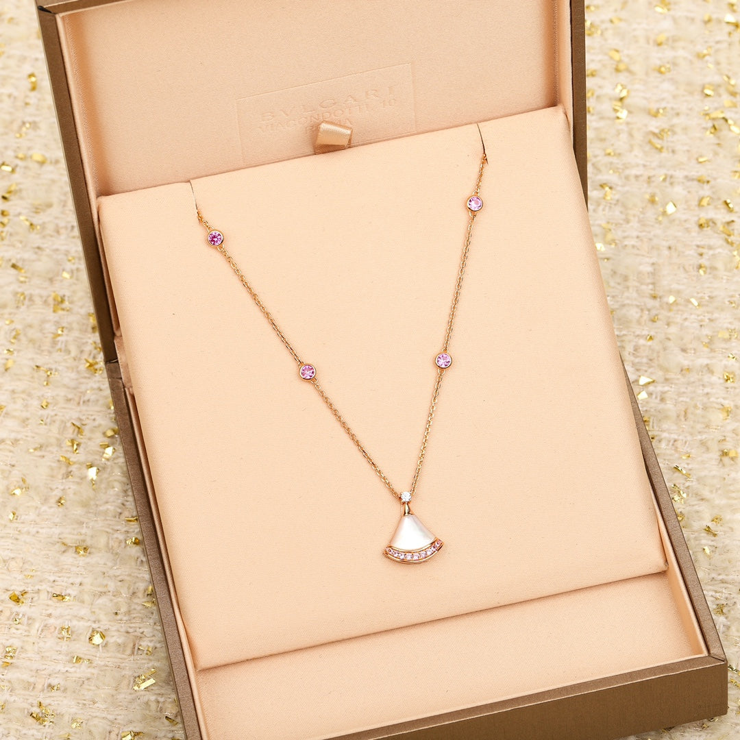 BV 18K Rose Gold White Beimu Necklace XLA309