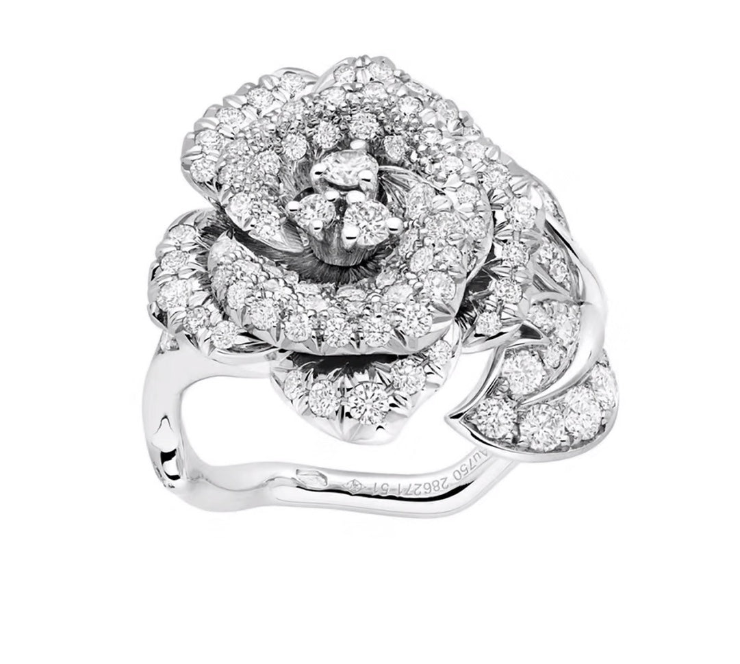 D Home Rose Vine Silver Ring JZA120