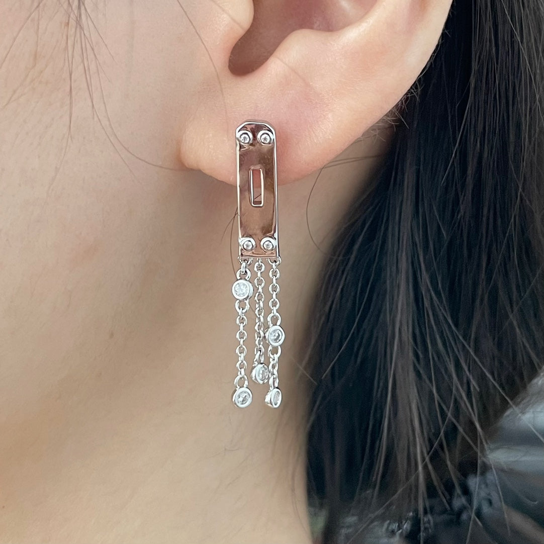 v gold kelly tassel gold and silver earrings eha387