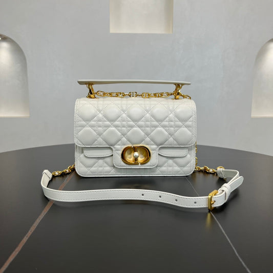 DO Jolie 22CM Milk White  Single Shoulder Handbag 285745