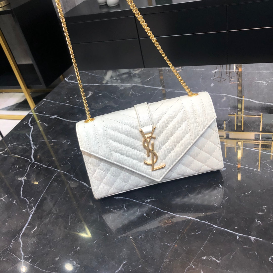 21CM ENVELOPE Milk White Cross Shoulder Bag 526286