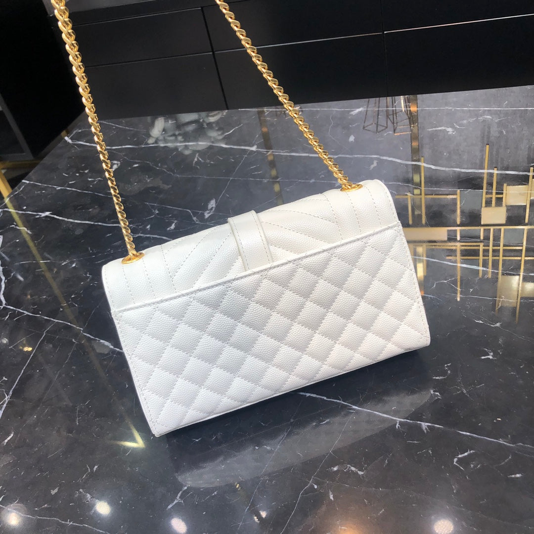 21CM ENVELOPE Milk White Cross Shoulder Bag 526286