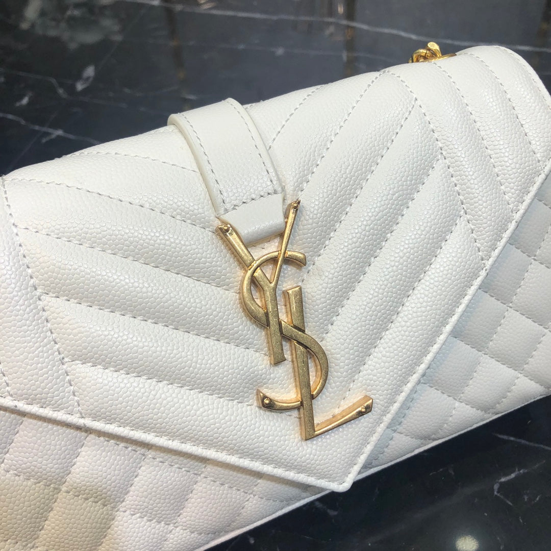 21CM ENVELOPE Milk White Cross Shoulder Bag 526286