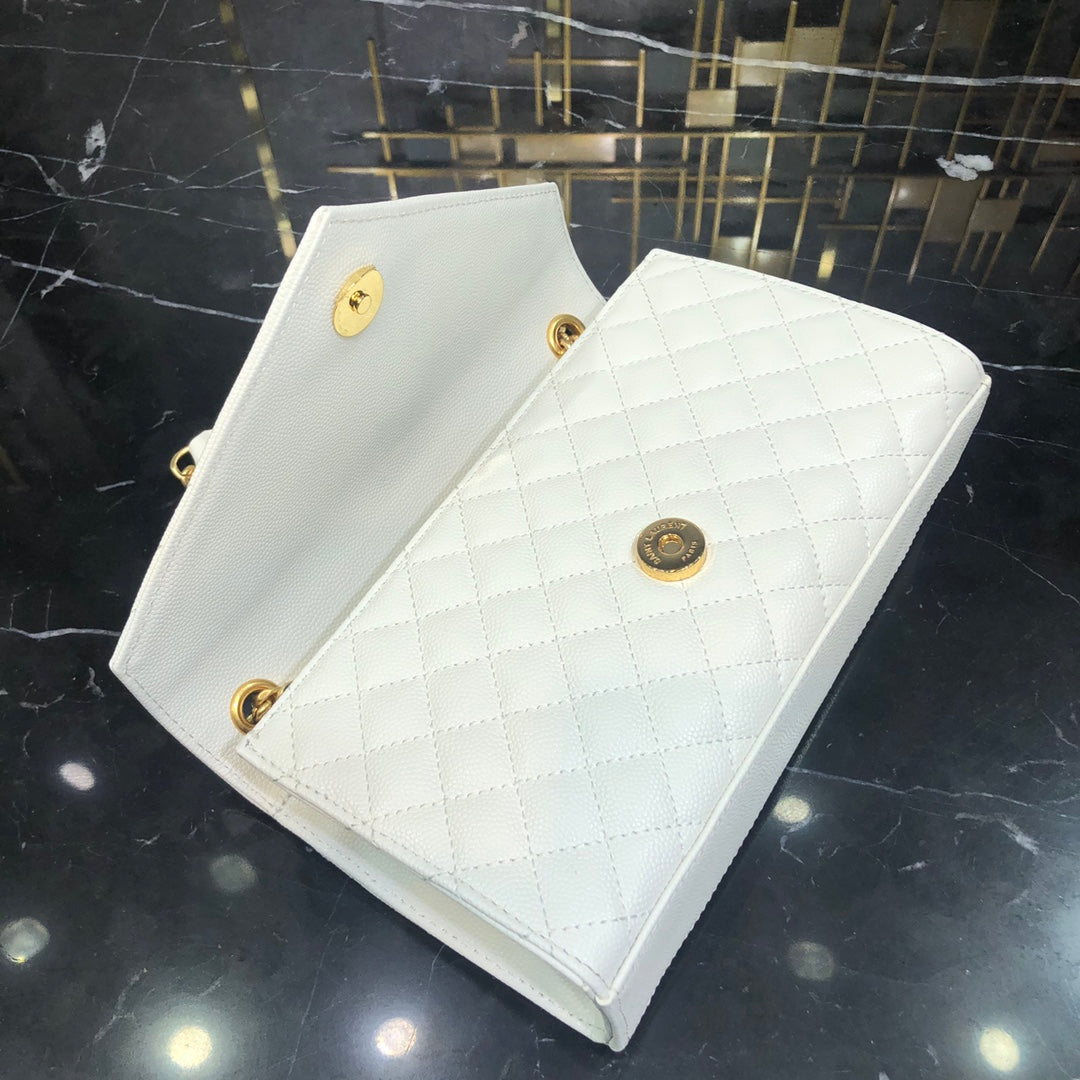 21CM ENVELOPE Milk White Cross Shoulder Bag 526286