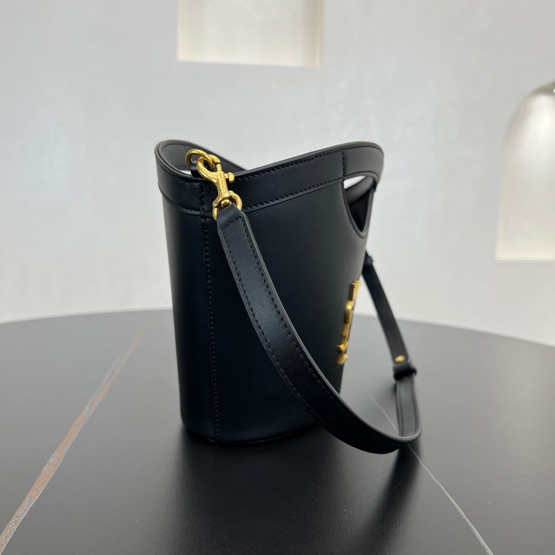 29CM black cowhide single shoulder tote bag 791069