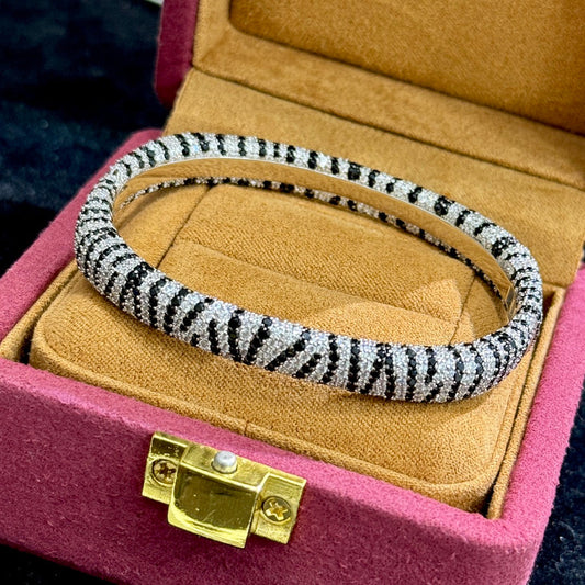 Black and White Zebra Pattern Bracelet XLA168