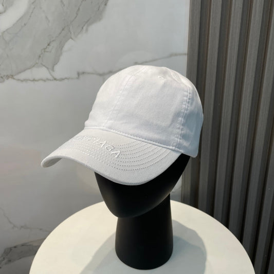 white embroidered baseball hat outdoor sunscreen duck tongue hat mza71