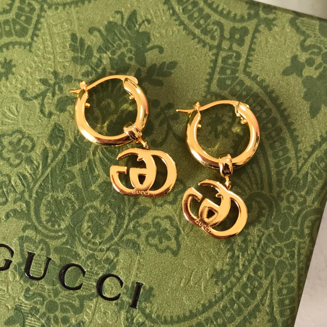 GG Fashion Yellow Gold Earrings EHA816