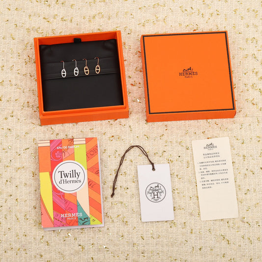 platinum pig nose hollow earrings eha521