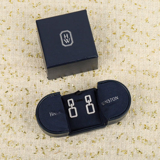 silver square diamond earrings eha797