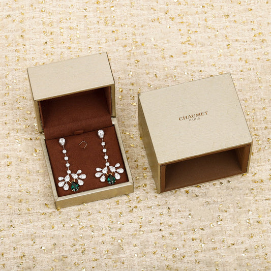 rich granny series silver water drop earrings eha770