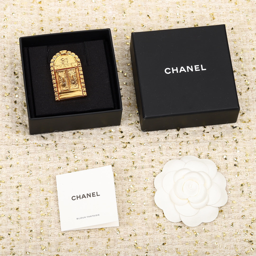 cha vintag kangpeng gold brooch xza25