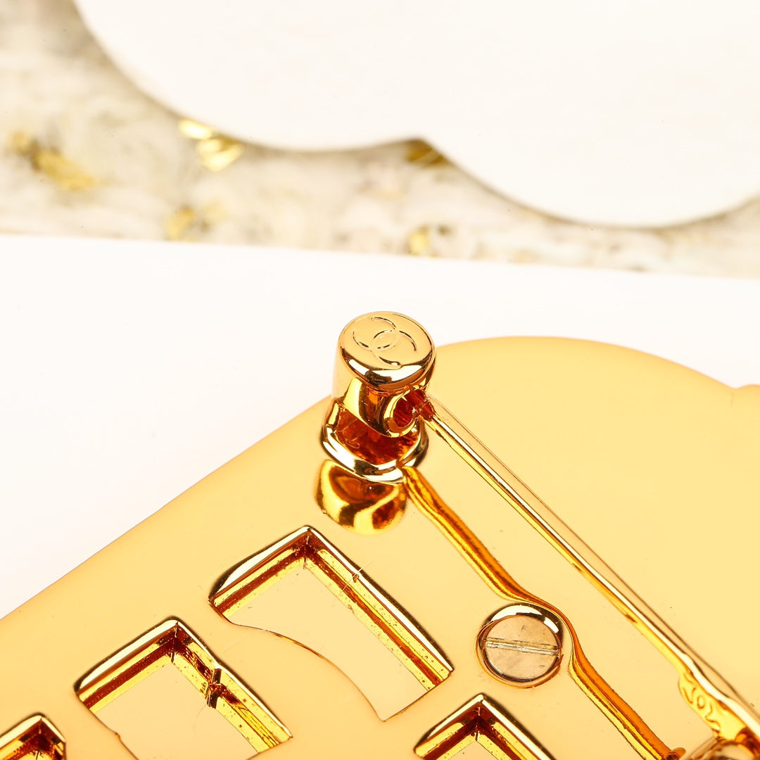 cha vintag kangpeng gold brooch xza25