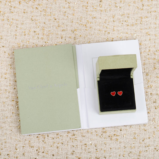 van red heart earrings eha513