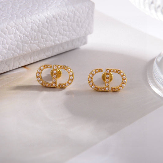 petit cd yellow gold earrings eha604