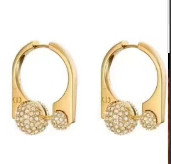 DO Yellow Gold Open Earrings EHA796