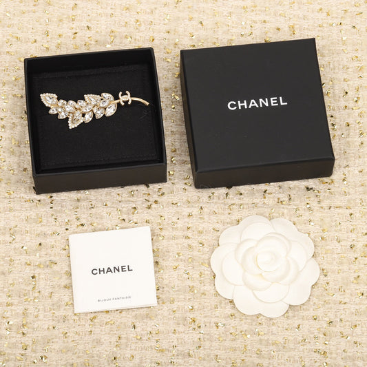 cha wheat ear leaf brooch xza63