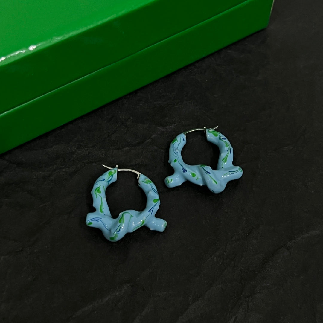 bv green fashion knot earrings eha538