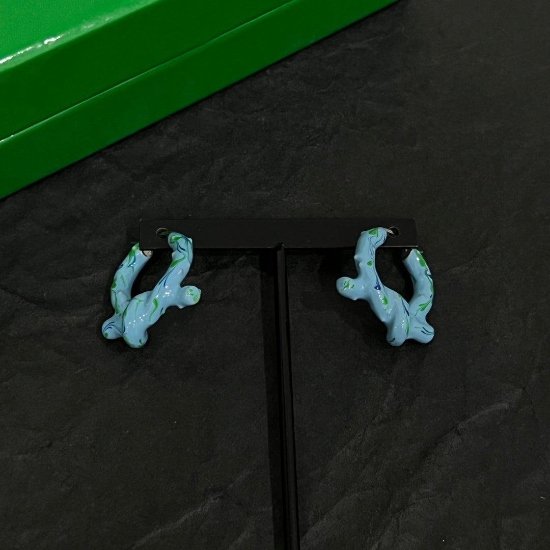 bv green fashion knot earrings eha538