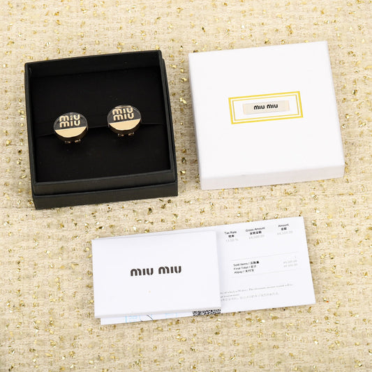 metal transparent round yellow gold earrings eha598