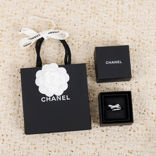 ruban bow cross silver ring jza197
