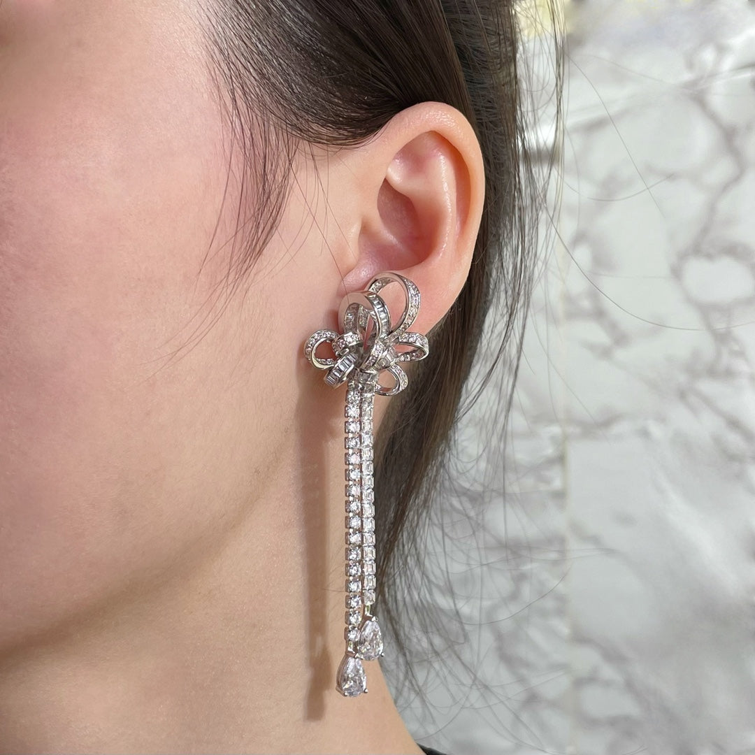 graff butterfly tassel silver earrings eha676