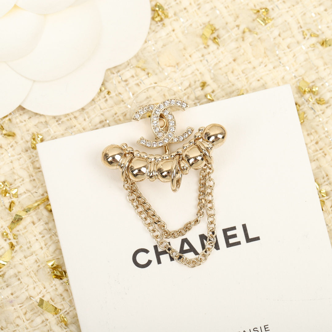 double c studded asymmetric tassel earrings eha558