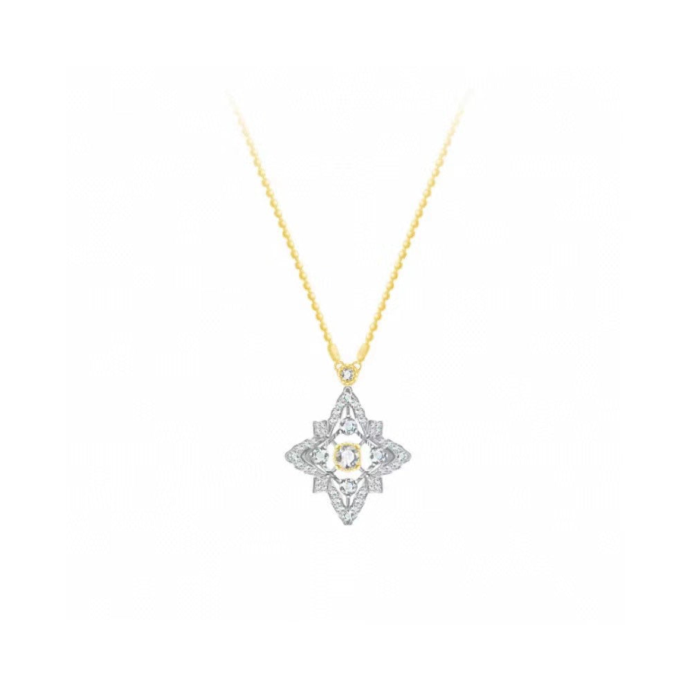 New Clover Yellow Gold Necklace XLA409