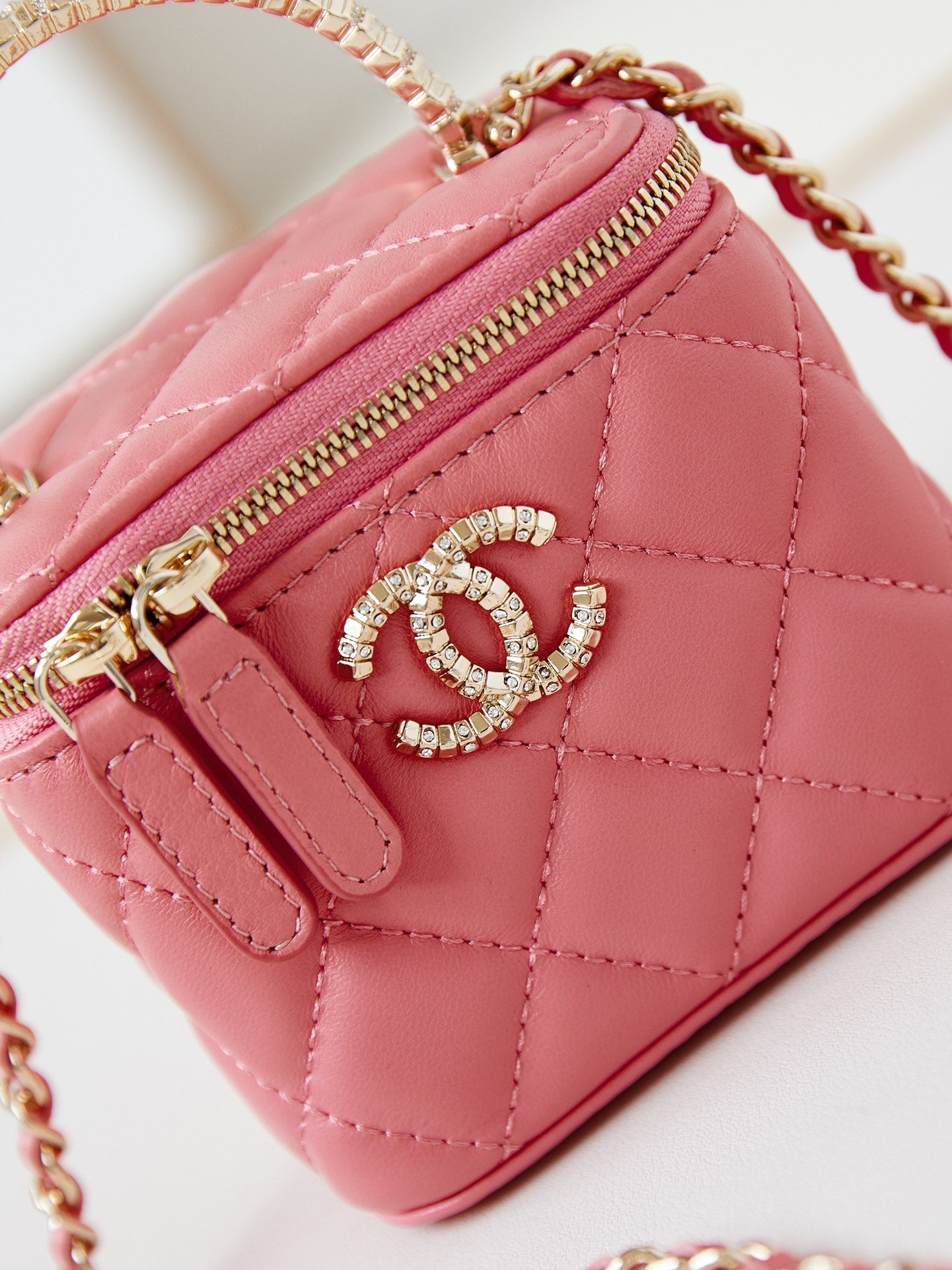 11CM pink long box shoulder handbag AP4205