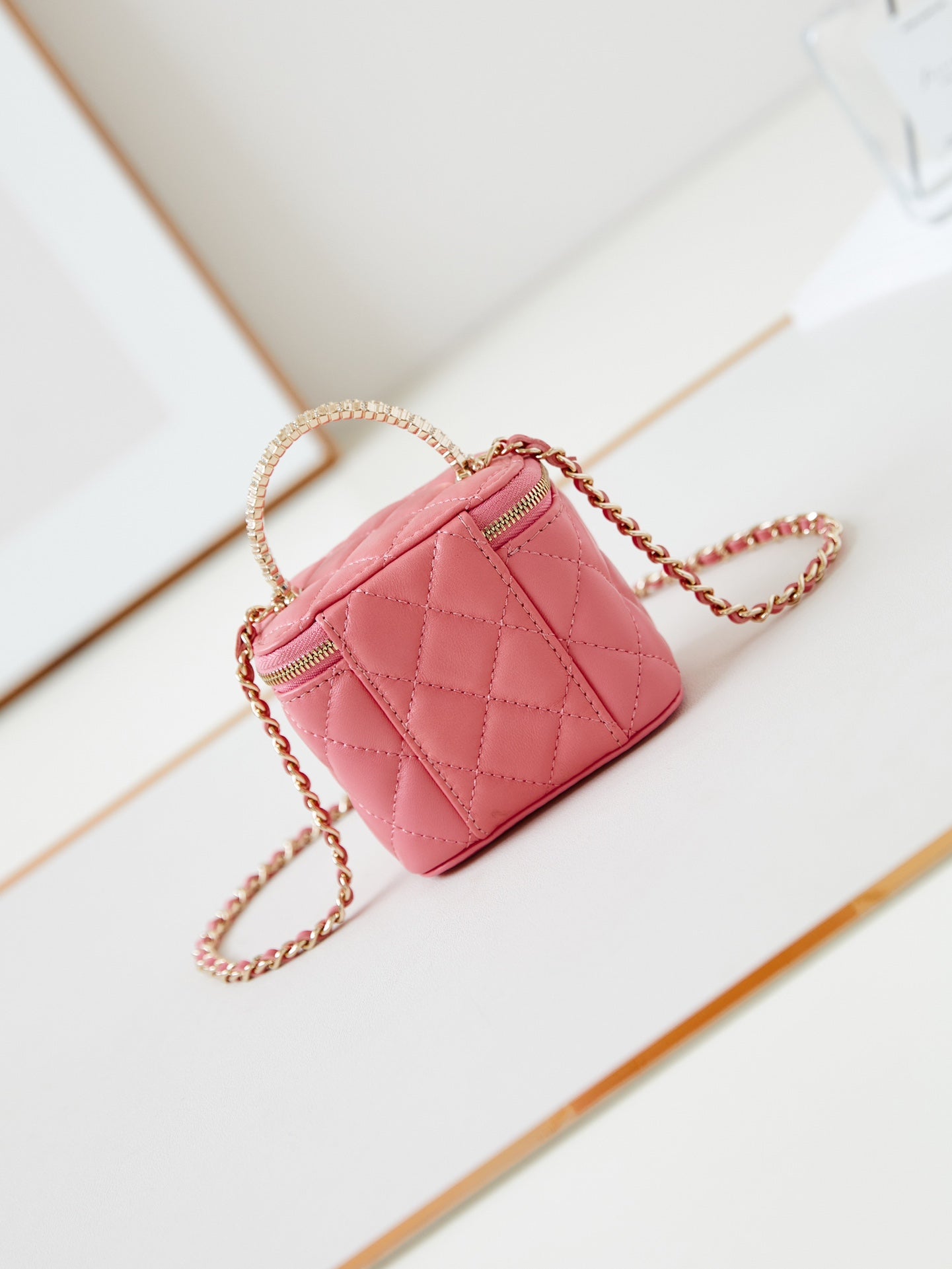 11CM pink long box shoulder handbag AP4205