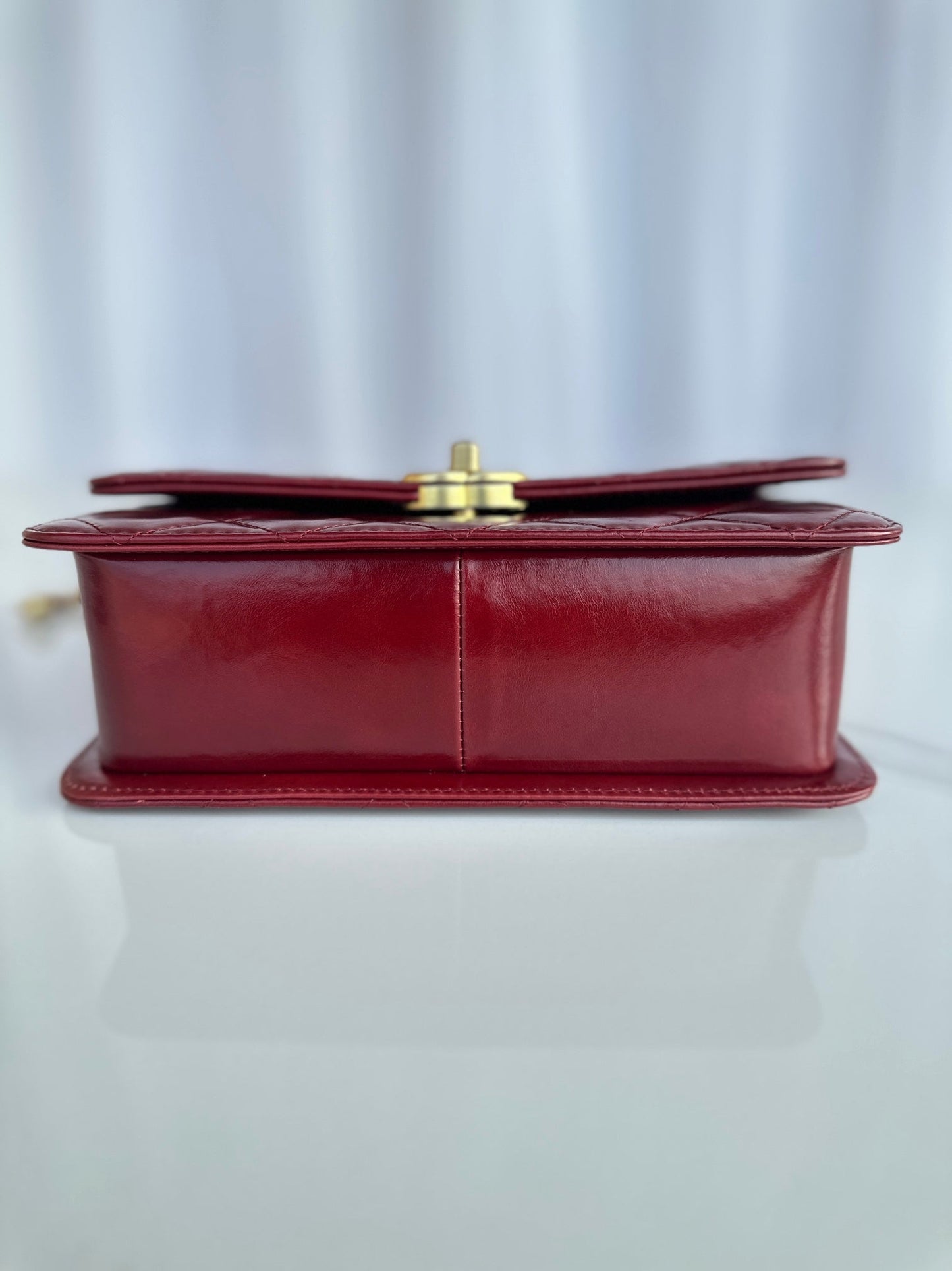 22CM red cowhide crossbody shoulder bag AS2649