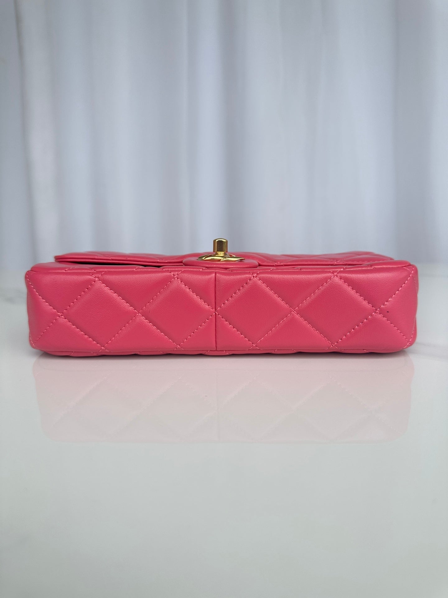 CHA 24CM Pink Sheepskin Cross Shoulder Bag AS6300