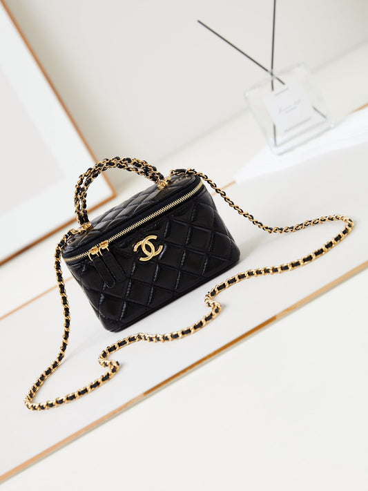 CHA 9.5CM black chain rectangular box bag AP4168