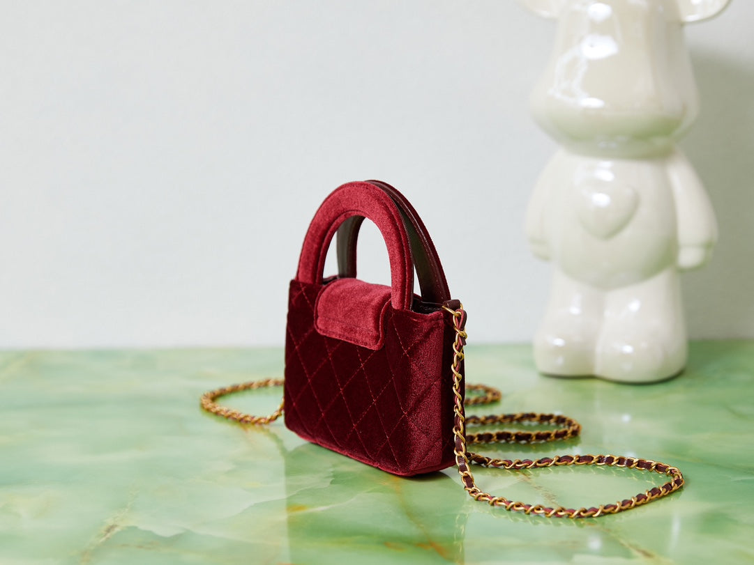 CHA 24A Kelly Red Handle Shoulder Bag AS3435