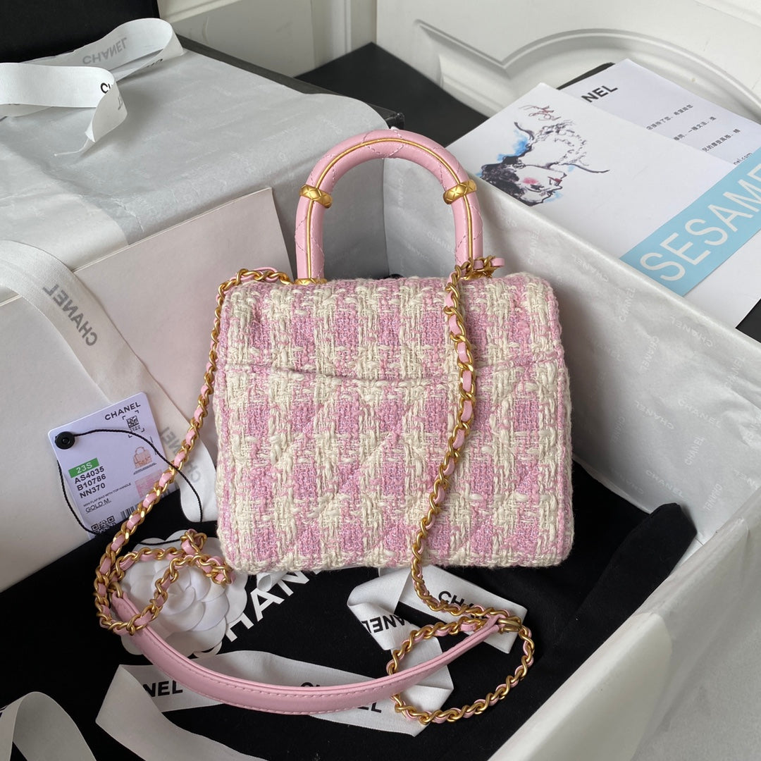 15CM pink 23S single shoulder handbag AS4035