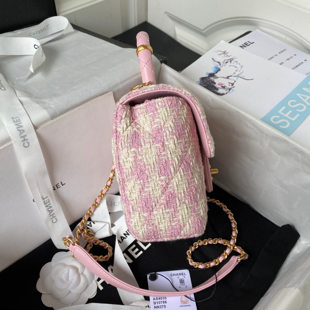 15CM pink 23S single shoulder handbag AS4035