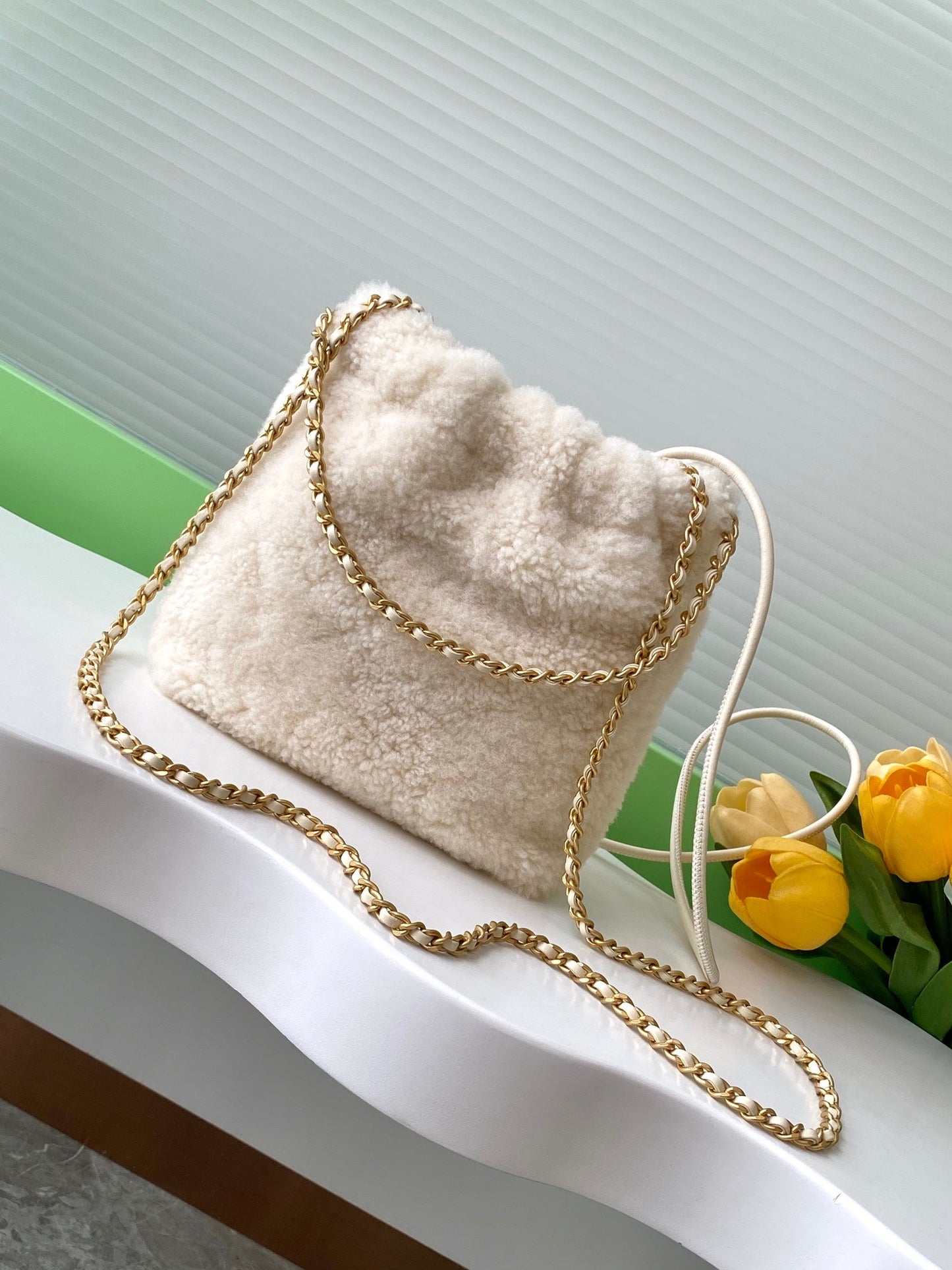 CHA 24K wool Mini 22 shoulder bag AS3980