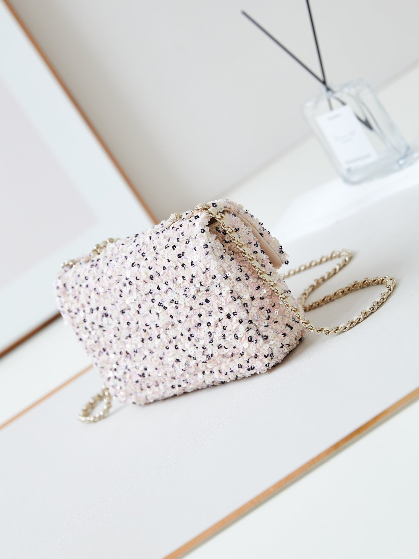 CHA 14CM off white crossbody shoulder bag AS4298