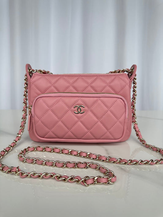 CHA 21CM pink shoulder crossbody bag AS4349