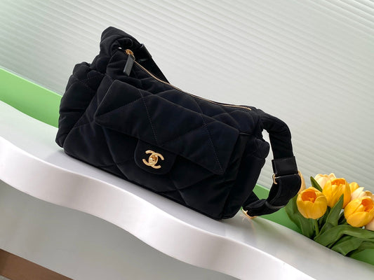 20cm black 24n coco neige cross shoulder bag as5054