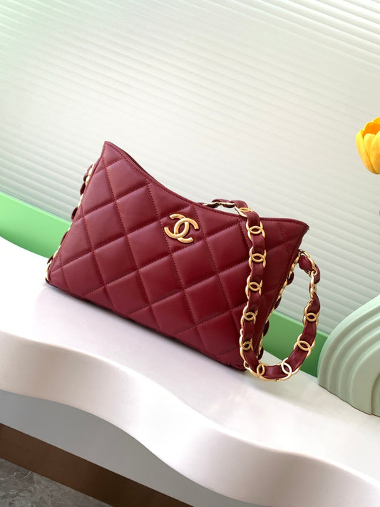 cha 17cm red shoulder underarm bag as5177