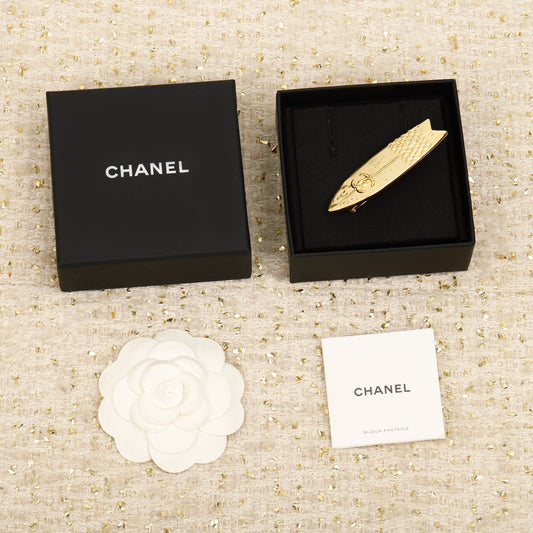 cha surfboard yellow gold brooch xza55