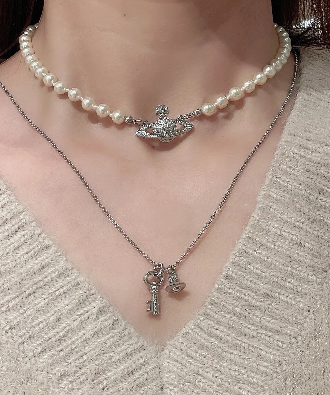 happy planet yellow gold necklace xla465